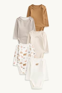 Multipack 5er - Waldtiere - Baby-Body