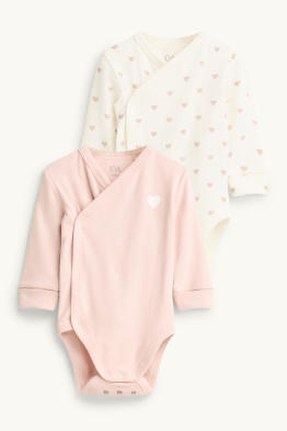 Multipack 2er - Herzchen - mitwachsender Baby-Body 