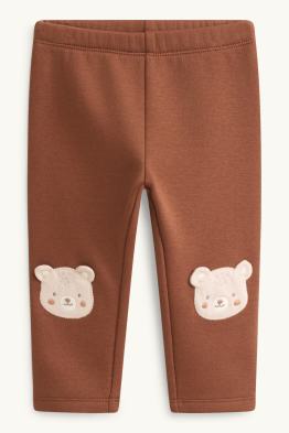 Oursons - legging bébé - doublé de peluche
