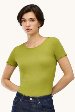 T-shirt - relaxed fit - ribstof