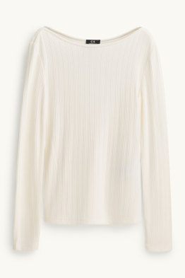 Langarmshirt - Regular Fit - gerippt