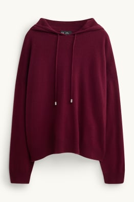 Hoodie van kasjmier