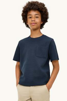 Camiseta de manga corta - con textura