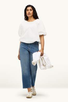 Relaxed jeans - mid-rise waist - LYCRA®