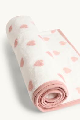 Herzchen - Baby-Decke - 85 x 100 cm