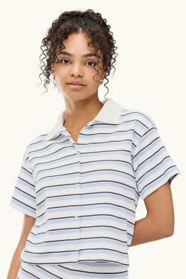 Koszulka polo - slim fit - w paski - w prążki