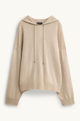 Hoodie van kasjmier