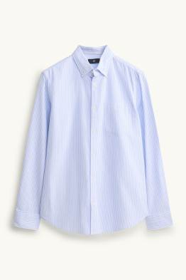 Overhemd - regular fit - button down - gestreept