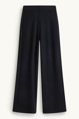 Cashmere trousers - mid-rise waist - straight leg