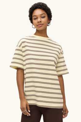 T-shirt - oversized - gestreept