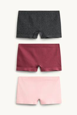 Multipack 3er - Boxershorts - gerippt - seamless