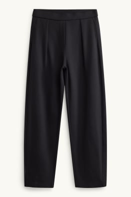 Jersey trousers - high waist - barrel leg