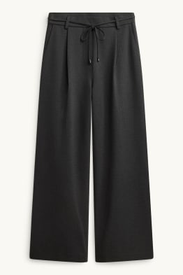 Pantalon en jersey court - high waist - wide leg