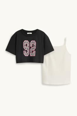 Set - Kurzarmshirt und Top - 2 teilig