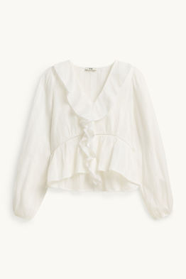 Blouse met V-hals