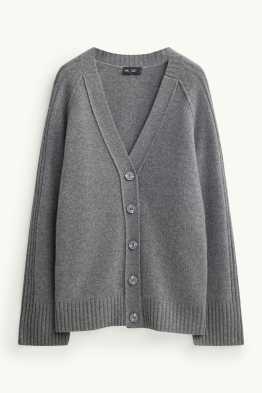 Strickjacke mit Kaschmir-Anteil - Woll-Mix