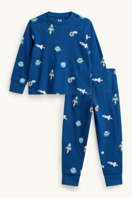 Weltall - Pyjama - strukturiert - 2 teilig
