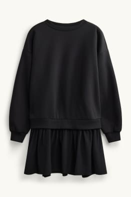 Sweatkleid - Straight Fit - 2-in-1-Look
