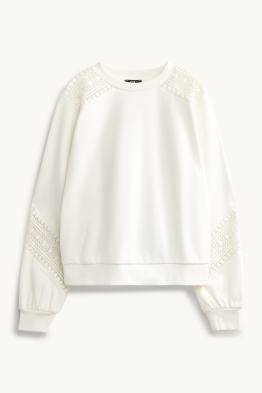 Sweat - broderie anglaise