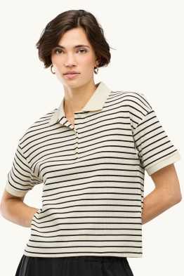 Polo de punt - regular fit - de ratlles