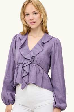Bluse mit V-Ausschnitt