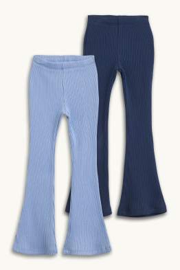 Multipack 2er - Flared Leggings - gerippt