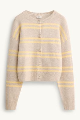 Cardigan tricotat - cu dungi