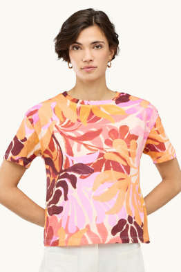 T-shirt - regular fit - gebloemd