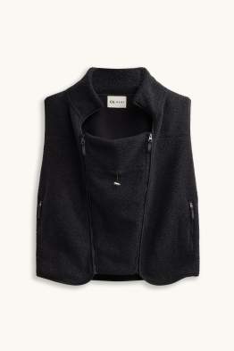Zwangerschapsvest van fleece - met babydraagzak