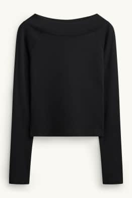 Long sleeve top - slim fit - ribbed