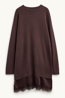 Knitted dress - 2-in-1 look