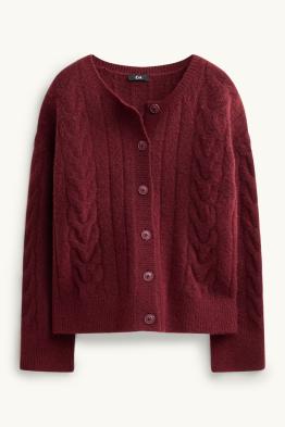 Strickjacke - Zopfmuster