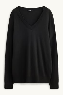 Pullover mit V-Ausschnitt