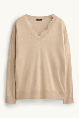 Pull avec encolure en V