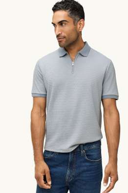 Polo shirt - regular fit - textured