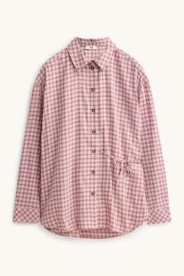 Blouse - oversized - check
