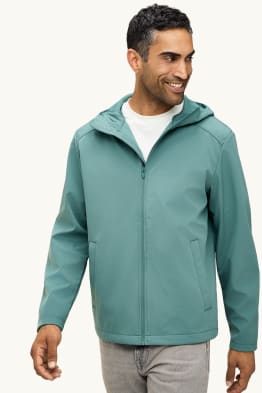 Softshelljas met capuchon - waterafstotend - 4 Way Stretch