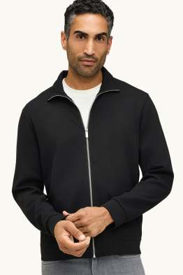Sweatjacke - gerippt