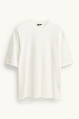 T-shirt - Oversize - finition côtelée