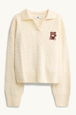 Teddybeer - trui - kabelpatroon
