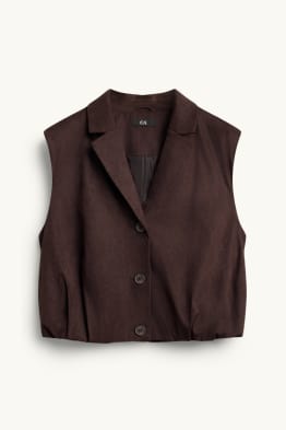 Vestă - regular fit - imitație de piele întoarsă