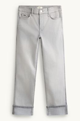 Straight jeans dal taglio corto - vita media - LYCRA®