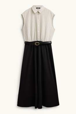 Fit & flare dress with belt
