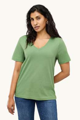 T-shirt met V-hals - regular fit