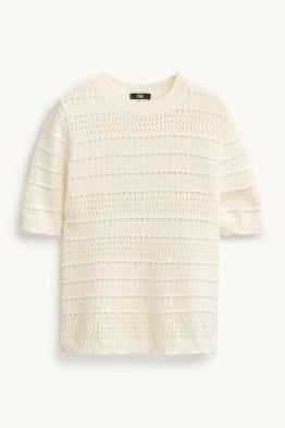 Strickpullover - kurzarm