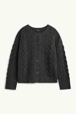 Cardigan tricotat - cu torsade