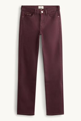 Straight jeans - mid-rise waist - LYCRA ®