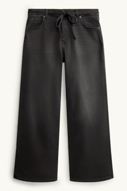 Wide Leg Jeans - mid waist - jog denim - LYCRA®