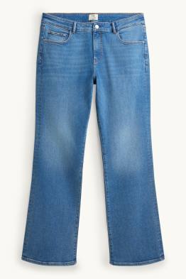 Bootcut jeans - mid waist - tvarující džíny - LYCRA®