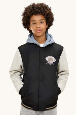 Football - varsity jacket with hood